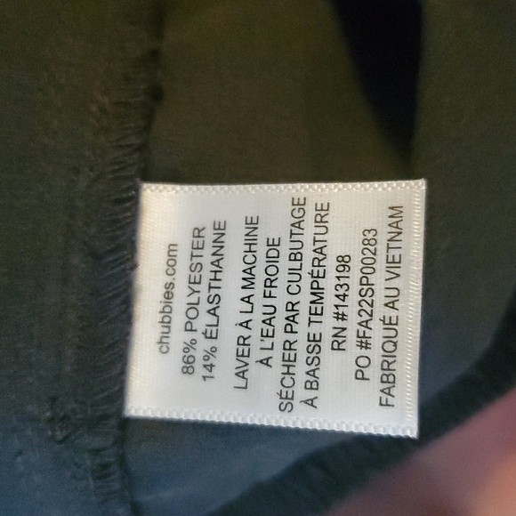 Chubbies 5.5" Swim Board Shorts Size Large Charcoal Pockets Mens - Picture 10 of 12